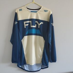 Fly Racing Kinetic Reload Men's Blue and Yellow Jersey Sz M Motor Bikes Cycling